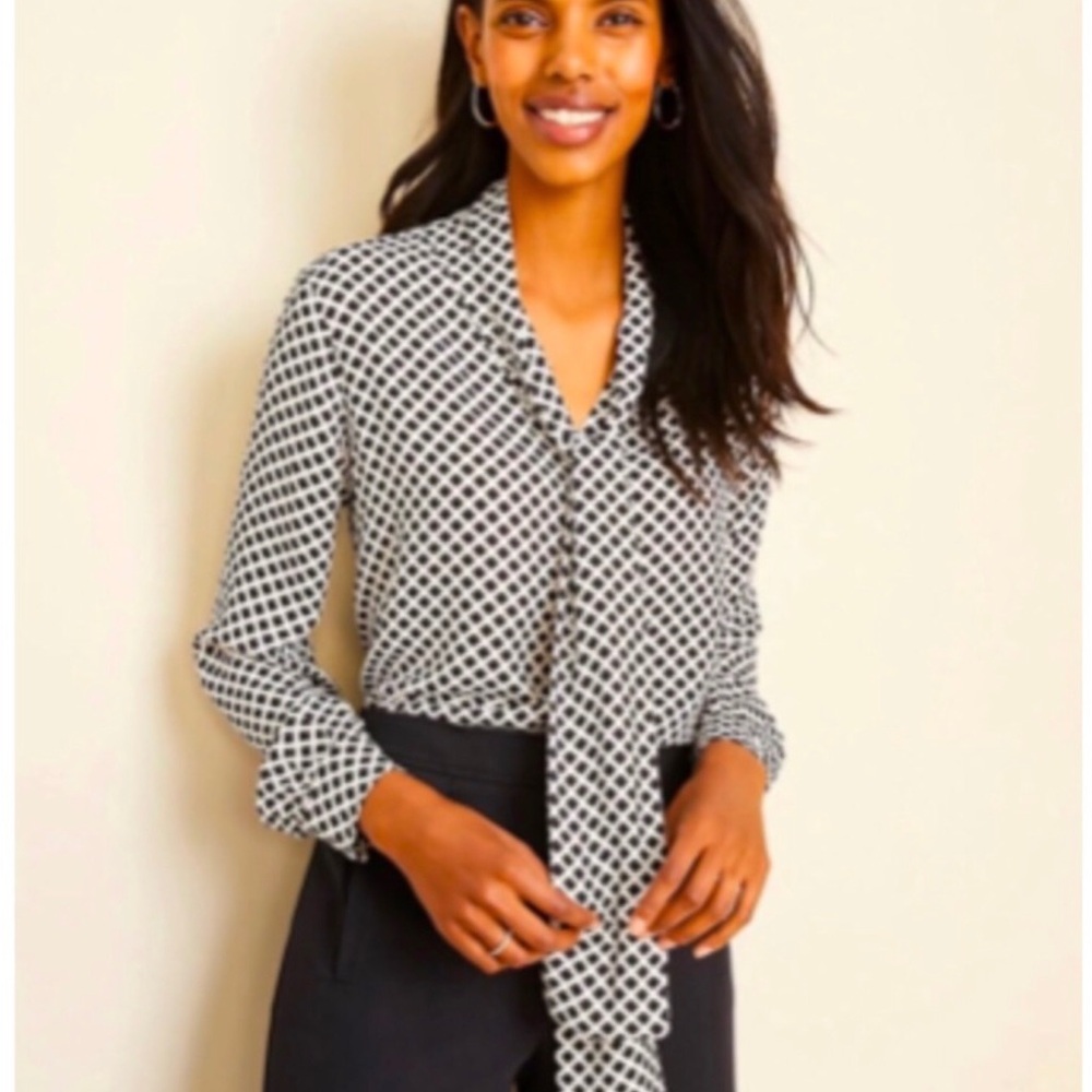 Ann Taylor Geometric Blouse